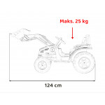 Elektrický traktor/bager - žltý